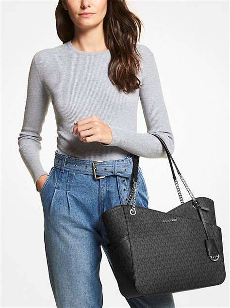 michael kors jet set large shoulder tote|Michael Kors large luggage sets.